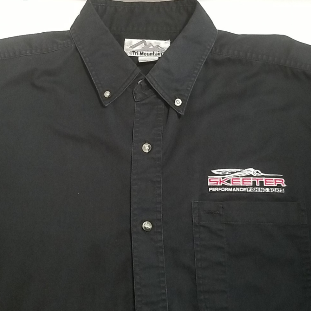 SKEETER logo black fishing shirt Large